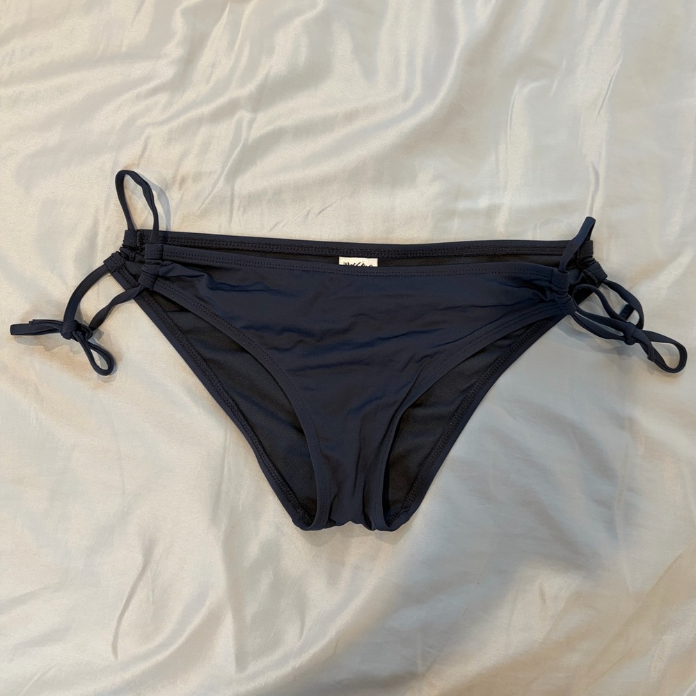 Mossimo Supply Co. Navy Side-Tie Bikini Bottoms